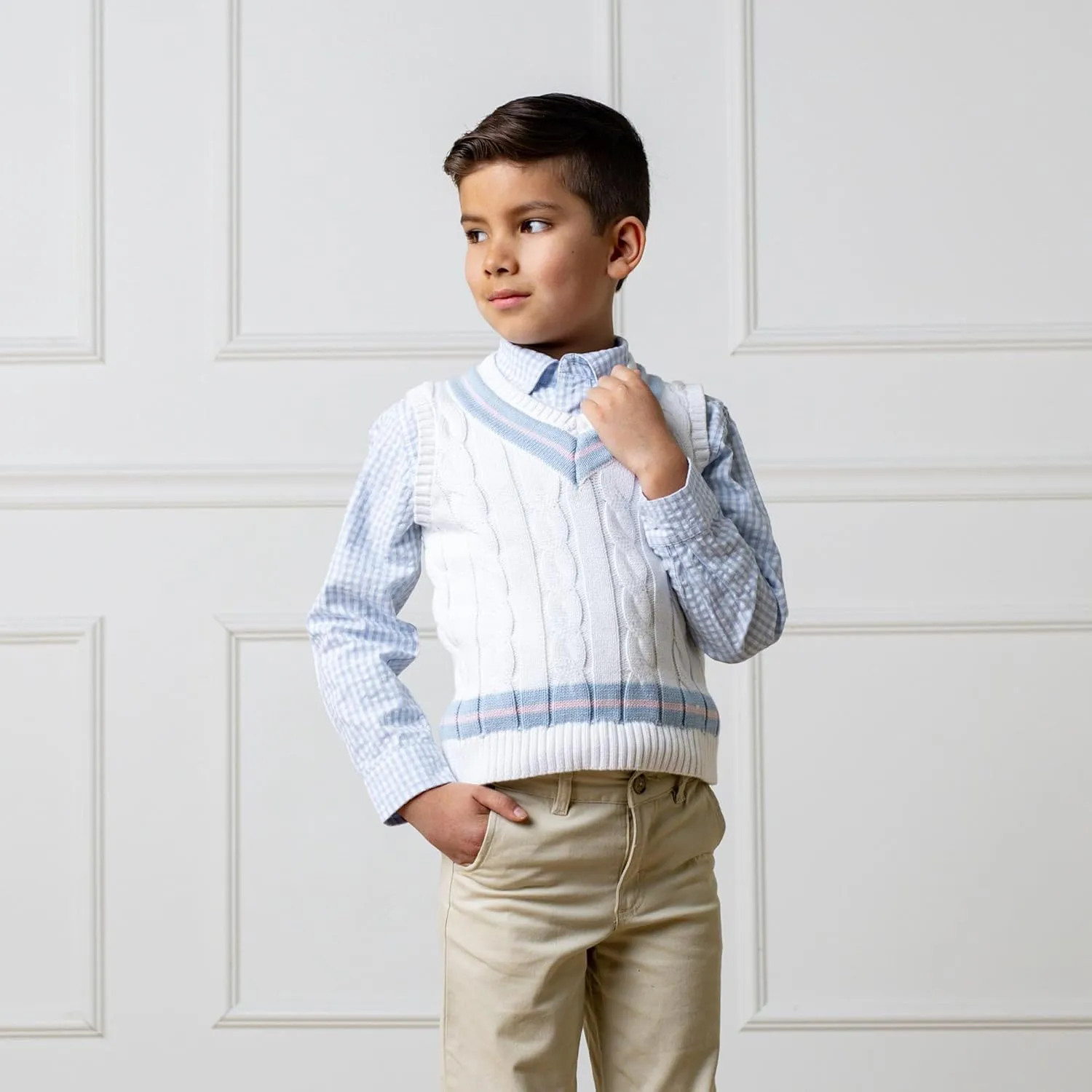 Hope & Henry Boys' V-Neck Sweater Vest