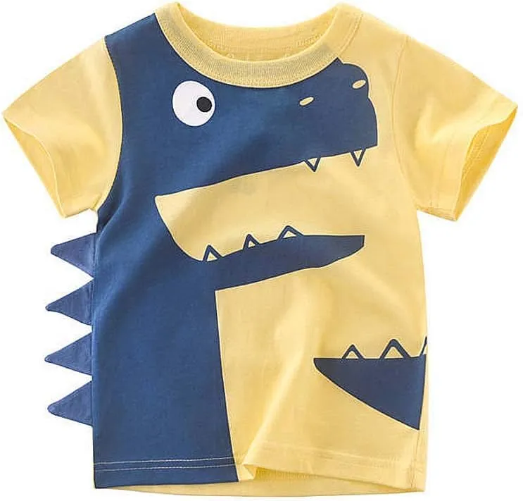 HowJoJo Boys Dinosaur T Shirts Cotton Long Sleeve Shirt Graphic Tees