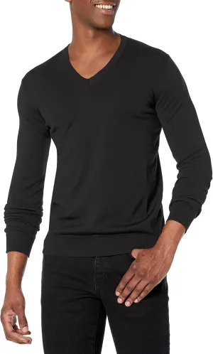 HUGO Men's Tonal Logo V-Neck Sweater