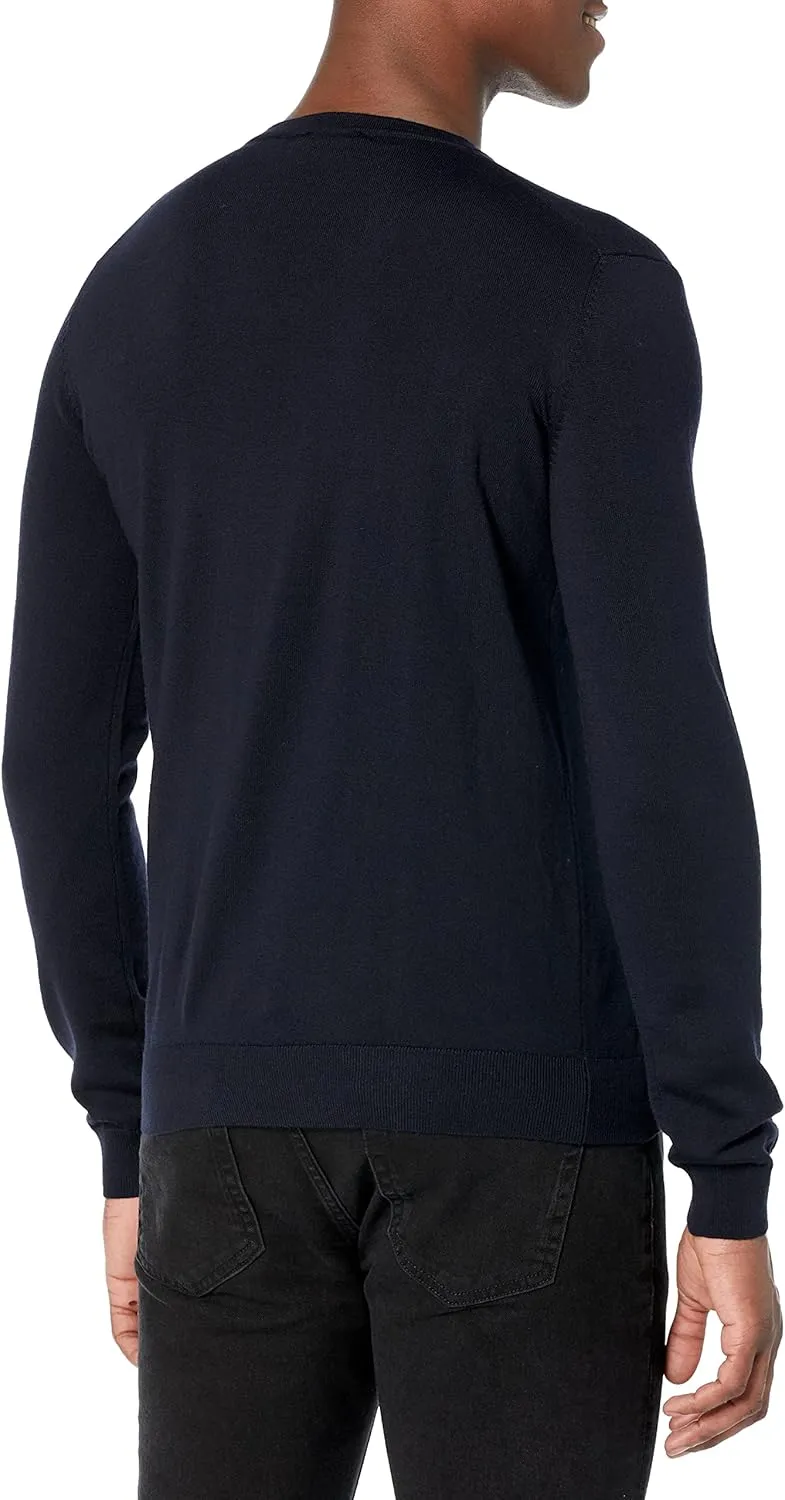 HUGO Men's Tonal Logo V-Neck Sweater