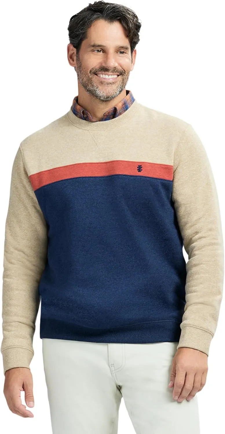 IZOD Men's Advantage Performance Crewneck Fleece Pullover Sweatshirt