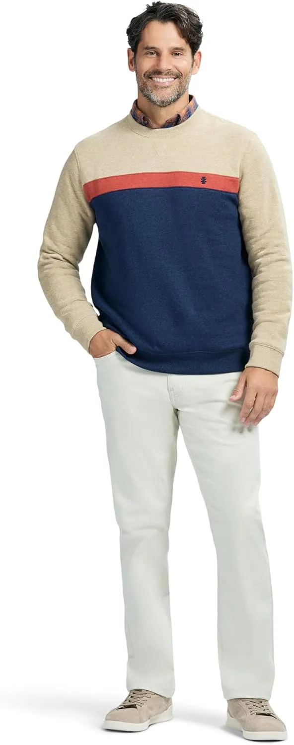 IZOD Men's Advantage Performance Crewneck Fleece Pullover Sweatshirt