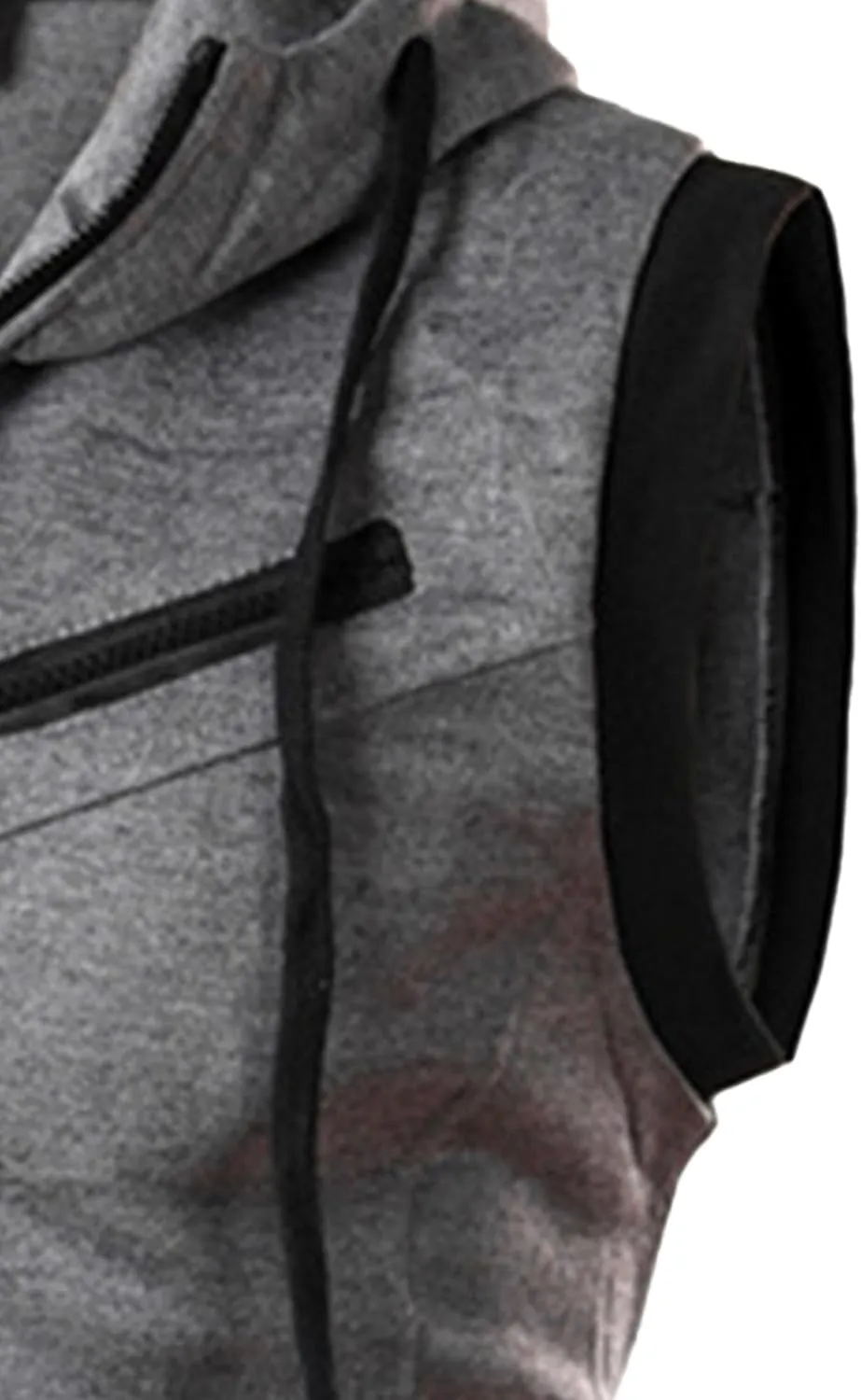JEShifangjiusu Men'S Casual Zip-Hoodie Vest Cotton Sleeveless Hoodie Vest Slim Fit Lightweight Sweatshirt Hoodie Tank Top