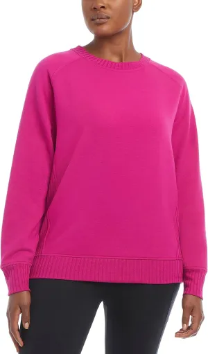 Jockey Women's Oversized Rib Detail Crew Neck Pullover Sweatshirt