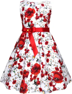 Kid Floral Cotton Girls Dresses Summer Girl Clothes