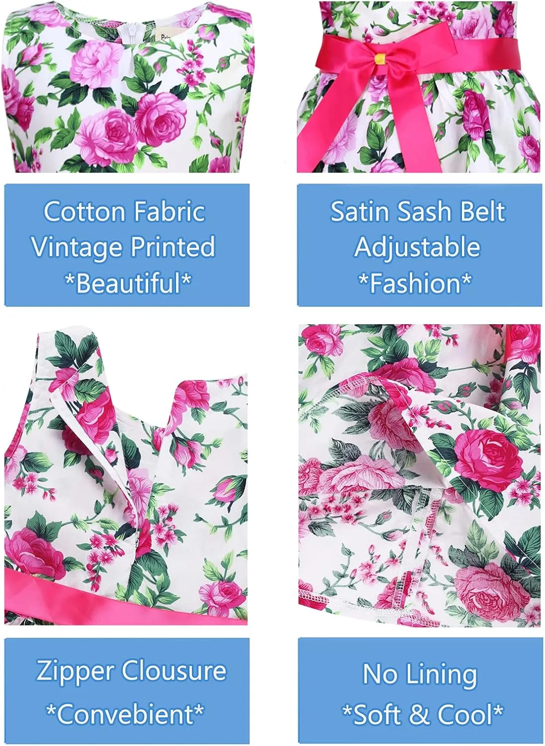 Kid Floral Cotton Girls Dresses Summer Girl Clothes