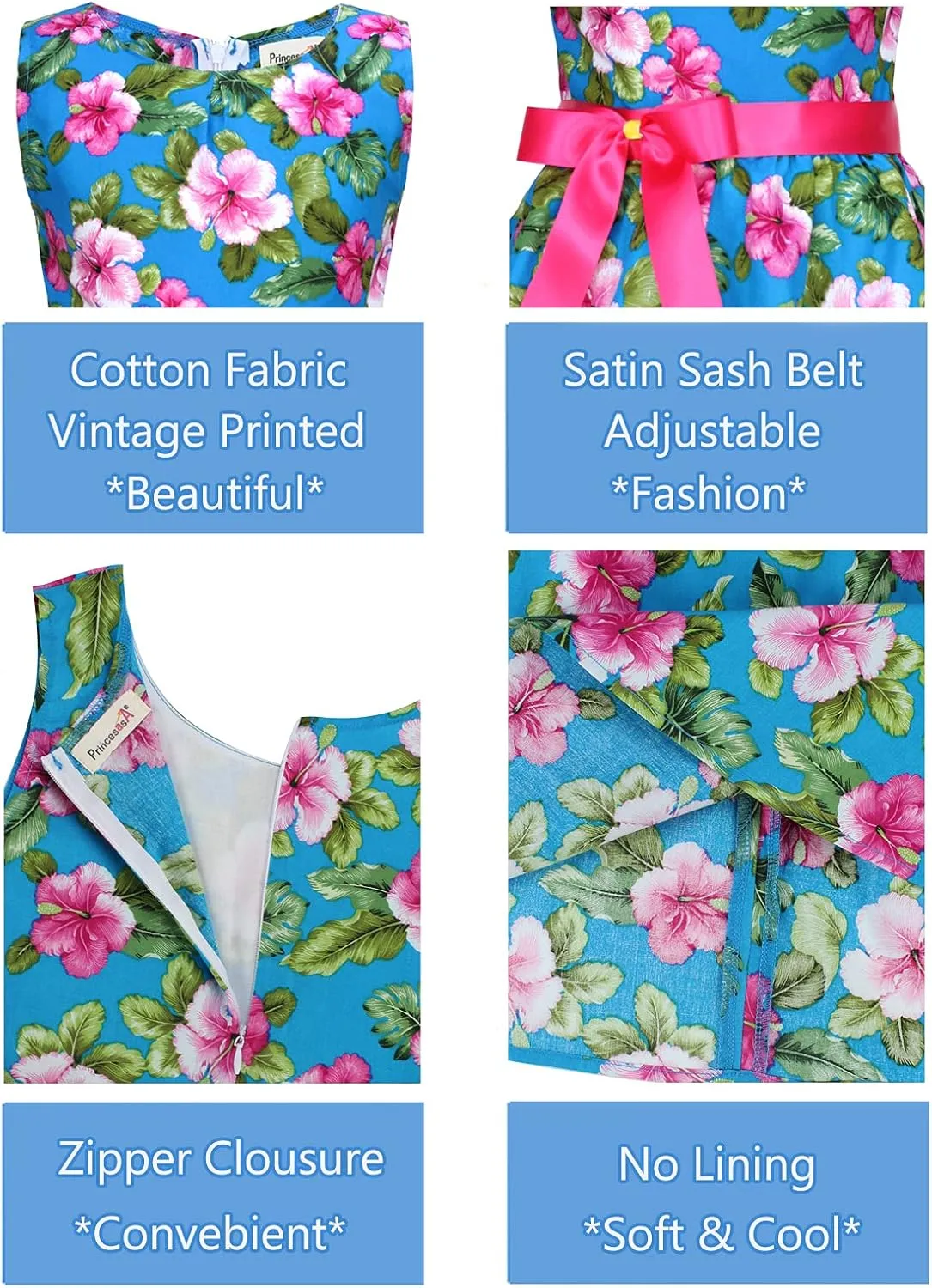 Kid Floral Cotton Girls Dresses Summer Girl Clothes
