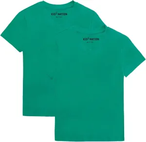 Kid Nation Boys T Shirts Kids Unisex Soft Cotton Tshirts Short Sleeve V Neck Girls Tee Shirts