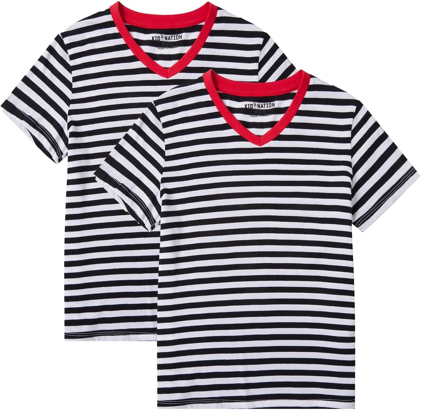 Kid Nation Boys T Shirts Kids Unisex Soft Cotton Tshirts Short Sleeve V Neck Girls Tee Shirts