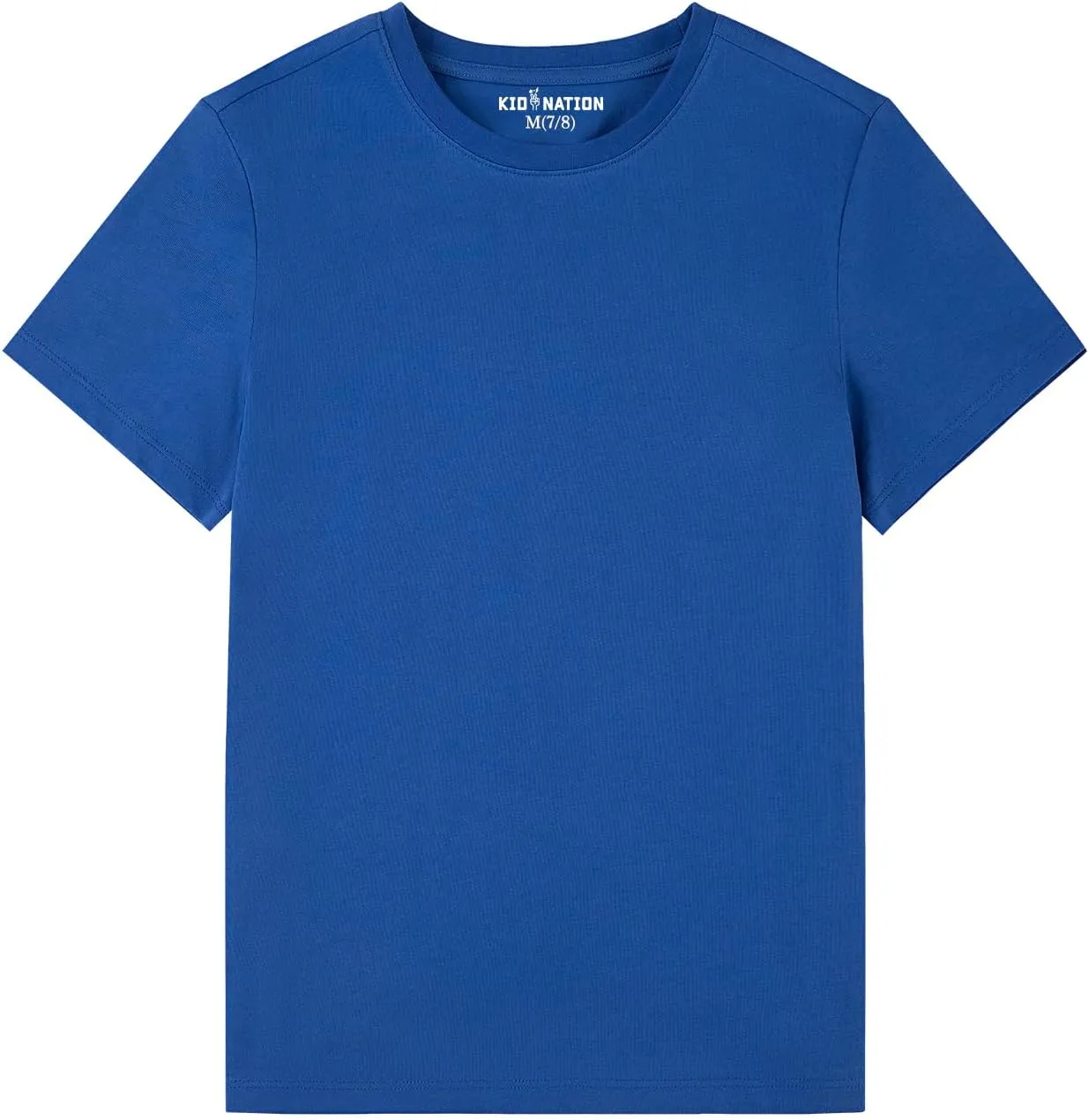 Kid Nation Boys T Shirts Unisex Soft Kids Crewneck Cotton Tshirts Short Sleeve Solid Girls Tee Shirts