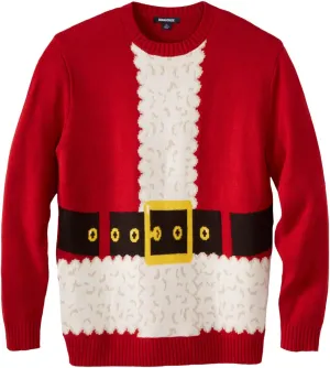 KingSize Men's Big & Tall Holiday Crewneck Sweater