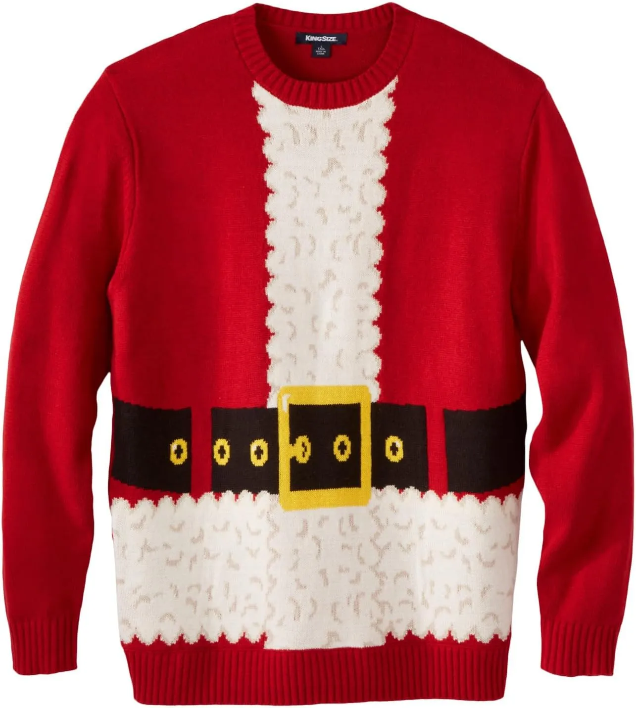 KingSize Men's Big & Tall Holiday Crewneck Sweater