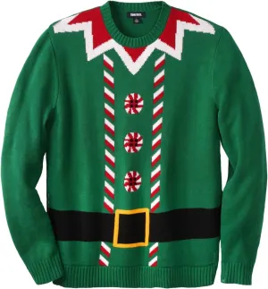 KingSize Men's Big & Tall Holiday Crewneck Sweater