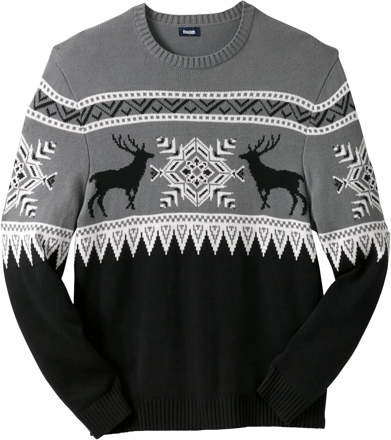KingSize Men's Big & Tall Holiday Crewneck Sweater