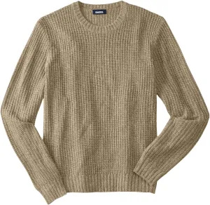 KingSize Men's Big & Tall Shaker Knit Crewneck Sweater