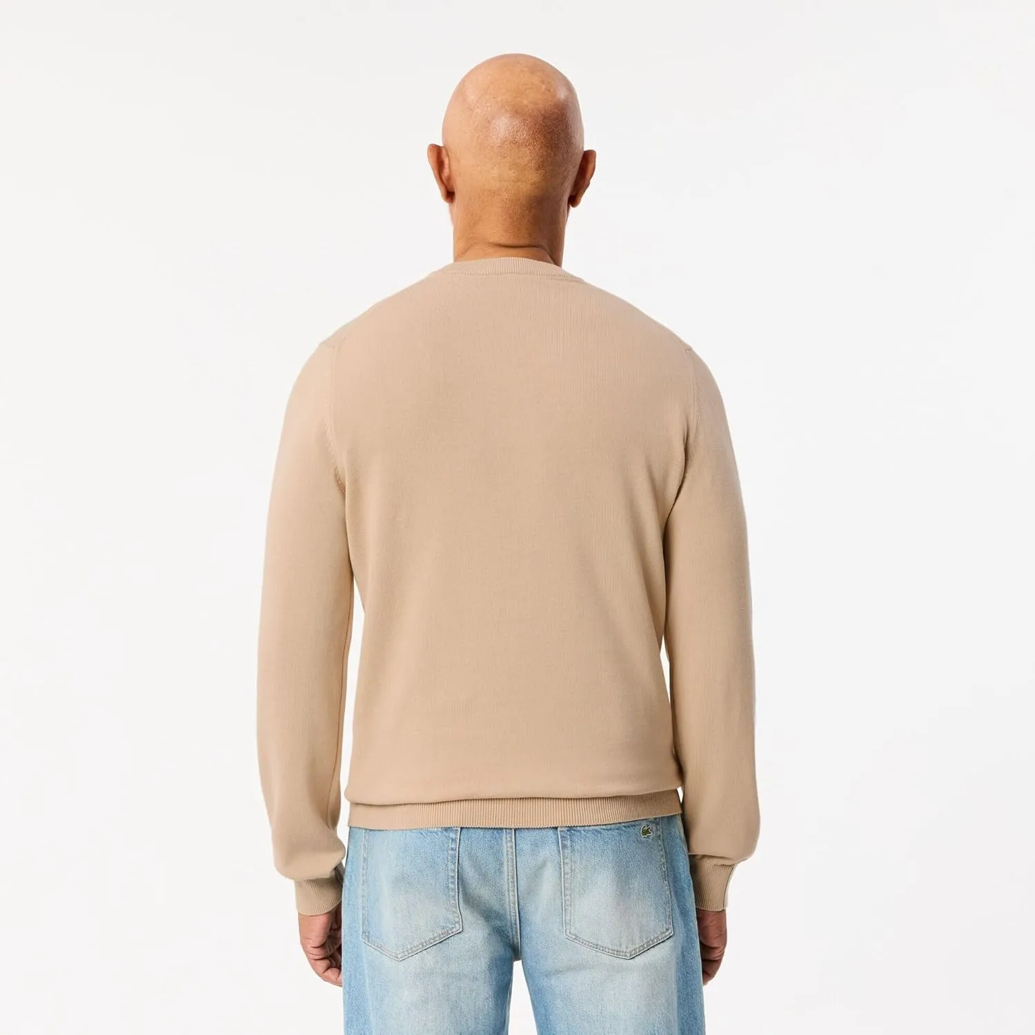 Lacoste Men's Monochrome Cotton V Neck Sweater
