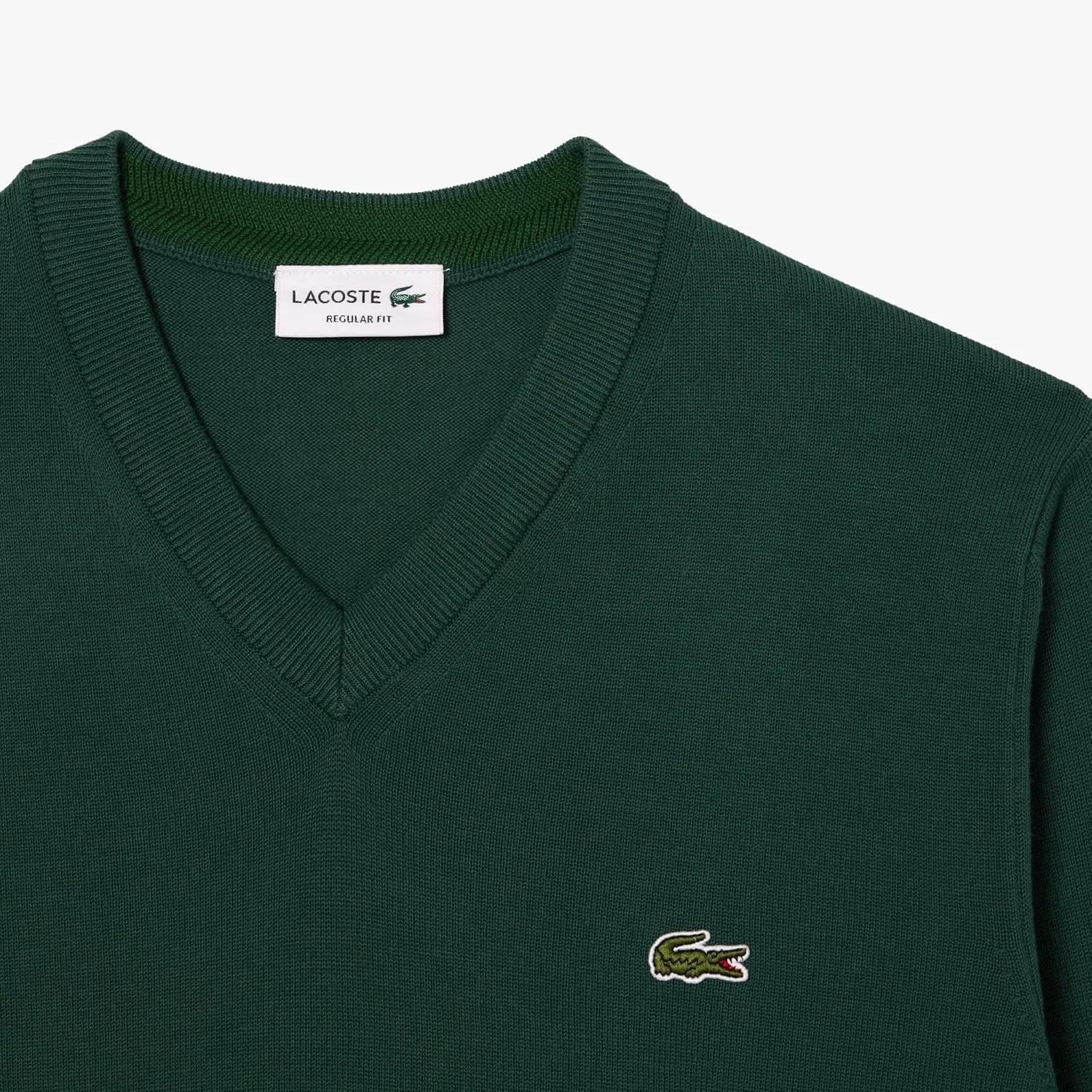 Lacoste Men's Monochrome Cotton V Neck Sweater