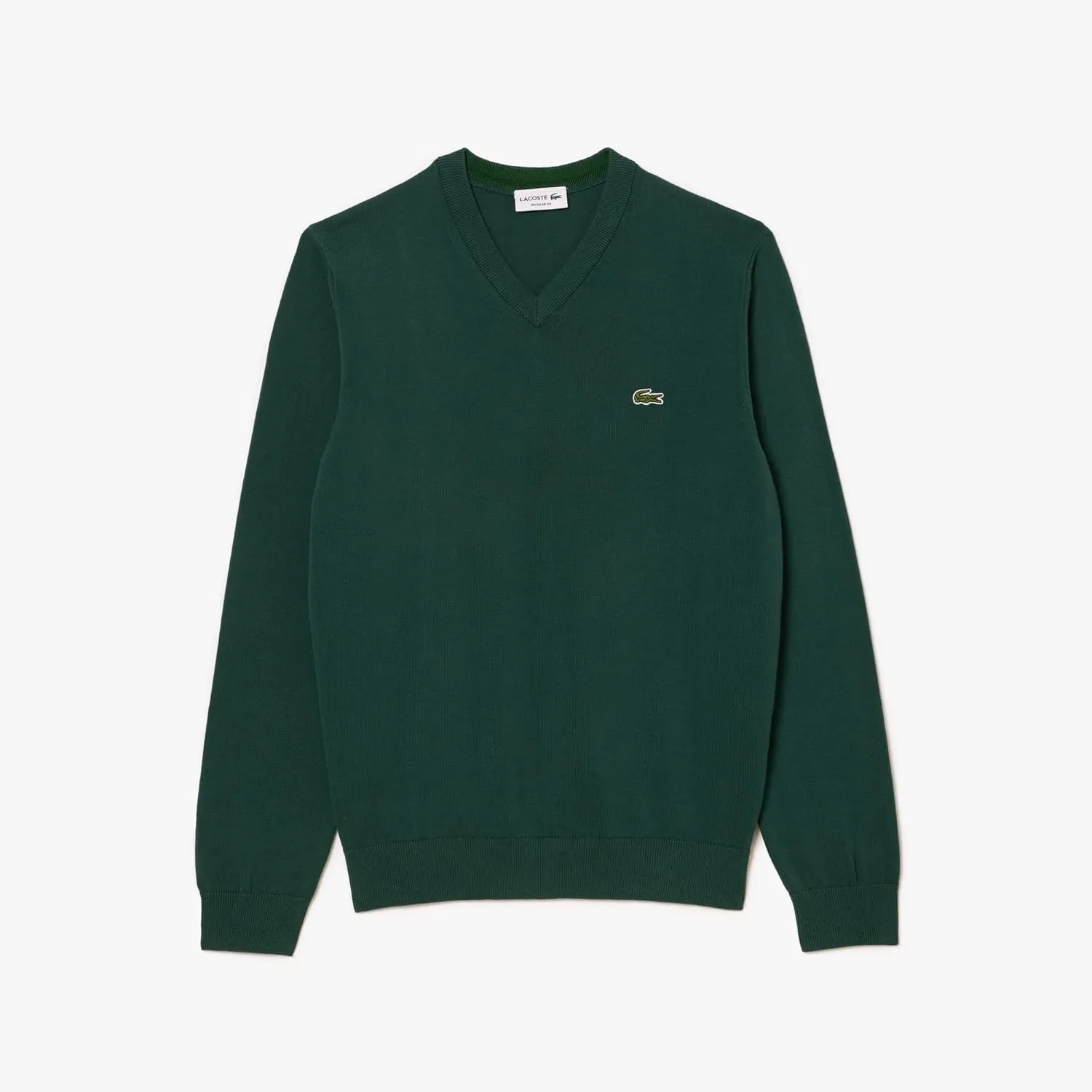 Lacoste Men's Monochrome Cotton V Neck Sweater
