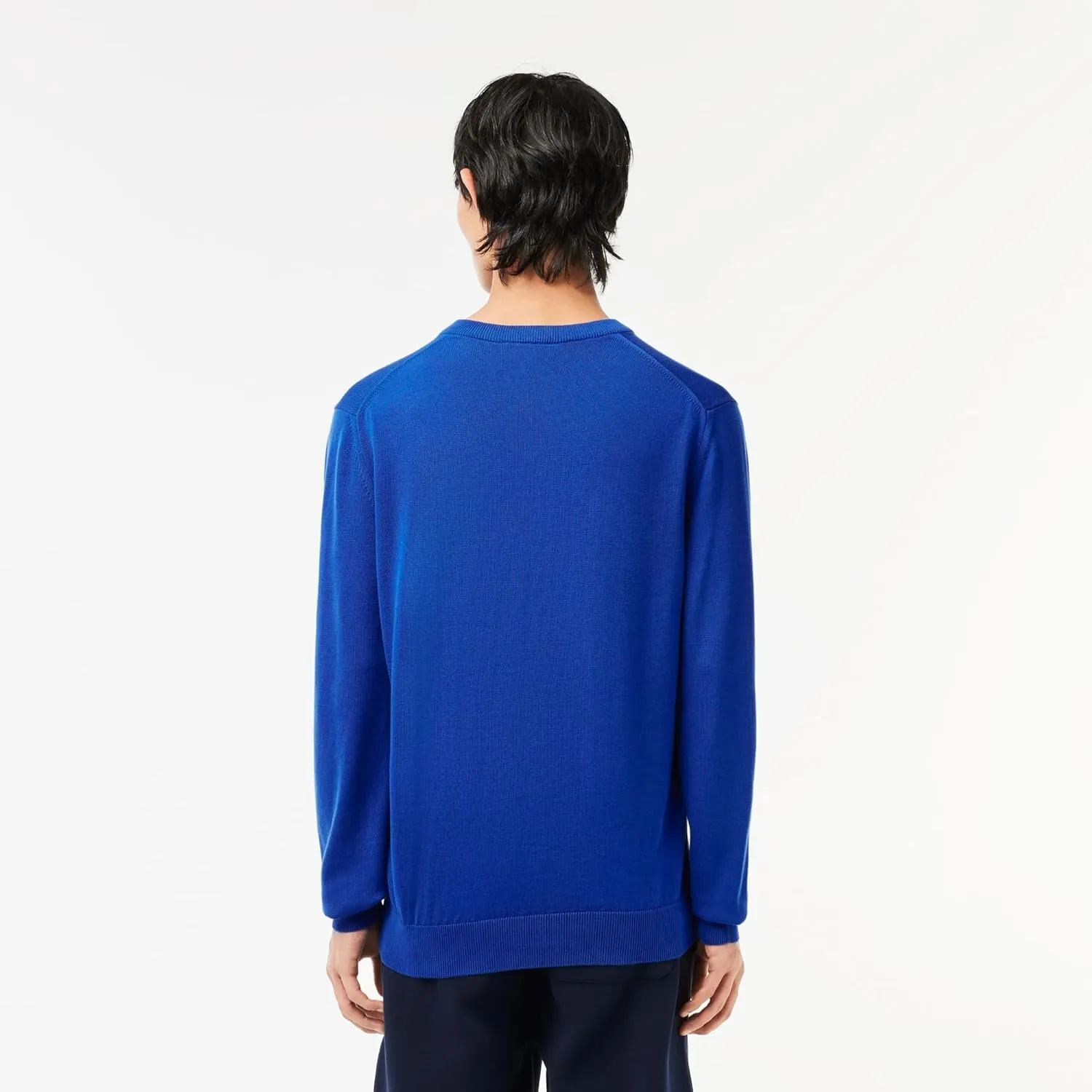 Lacoste Men's Monochrome Cotton V Neck Sweater