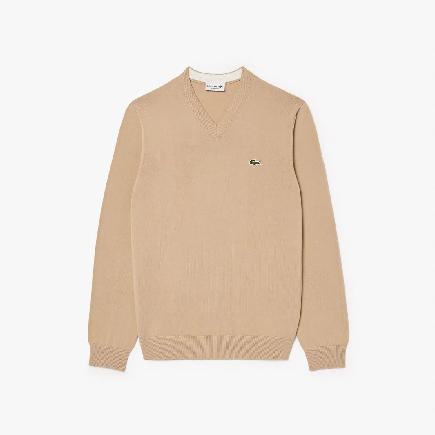 Lacoste Men's Monochrome Cotton V Neck Sweater