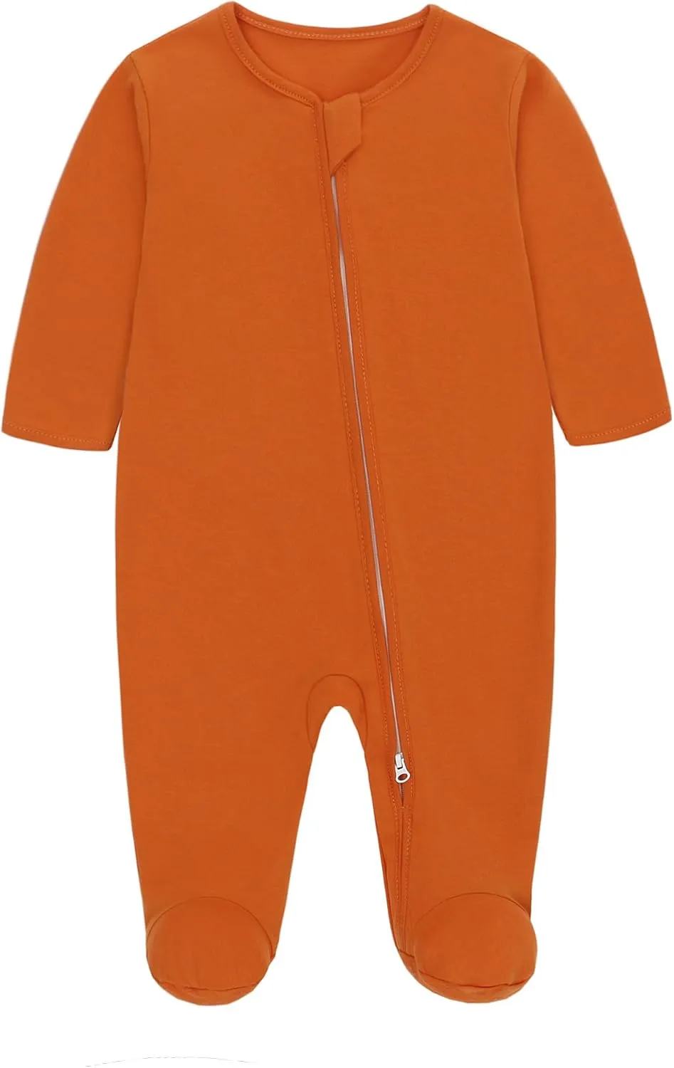LAT 3 Pcs Baby Sleep and Play Pajamas,100% Organic Cotton Infant Girls Boys One-Piece Footies Romper Newborn,Zipper