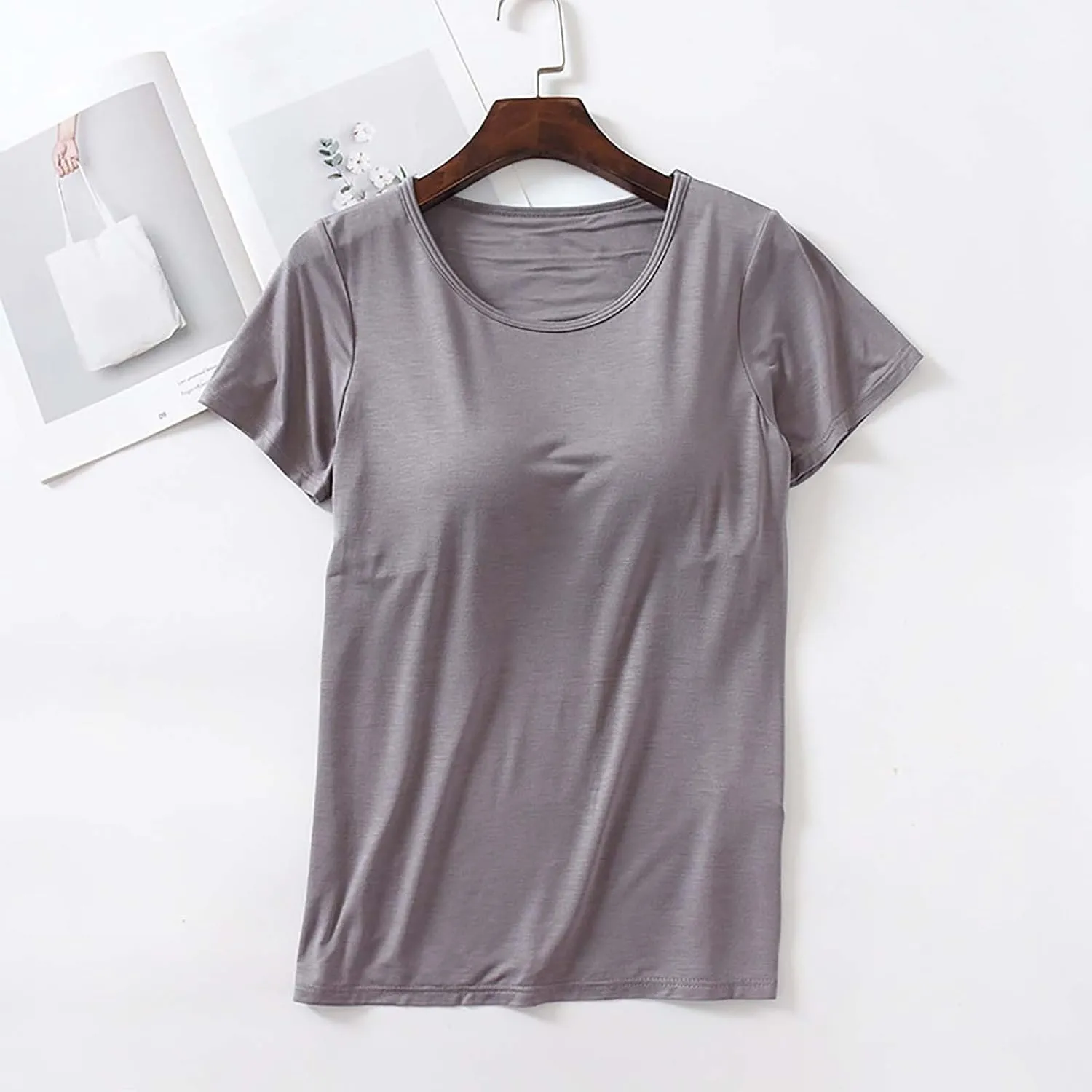 LCMTWX White Tank Top Woman With Built In Bra Padded Undershirts Cotton Camisole Vest Top Plus Size Tank Tops For Women