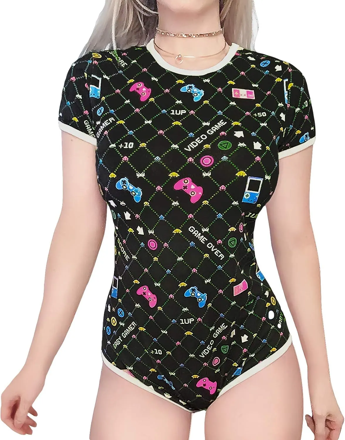 Littleforbig Cotton Romper Onesie Pajamas Bodysuit -Baby Gamer Onesie