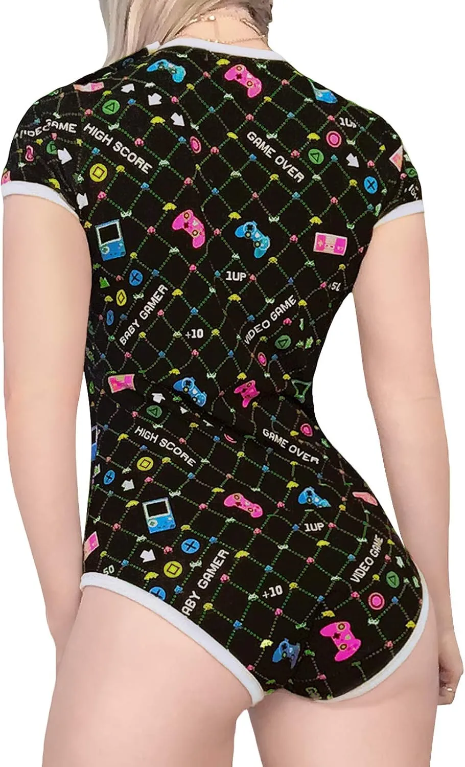 Littleforbig Cotton Romper Onesie Pajamas Bodysuit -Baby Gamer Onesie