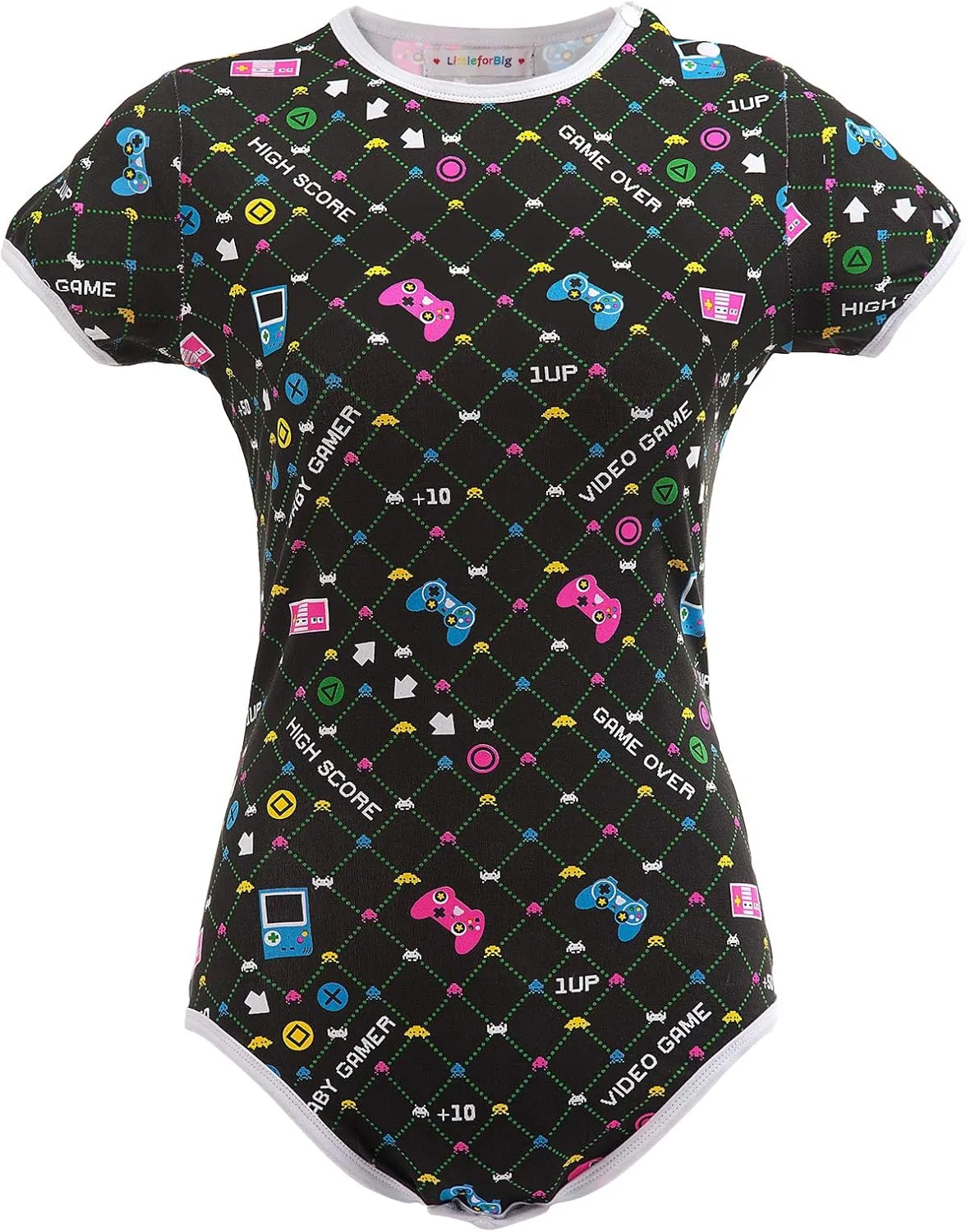Littleforbig Cotton Romper Onesie Pajamas Bodysuit -Baby Gamer Onesie