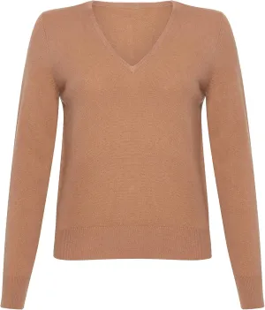 Lona Scott Womens Cashmere V Neck Sweater