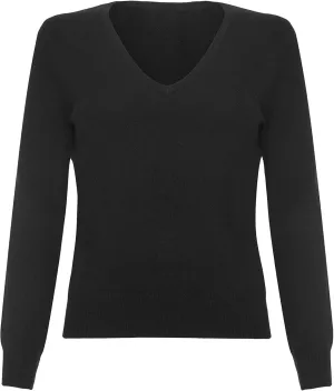Lona Scott Womens Cashmere V Neck Sweater