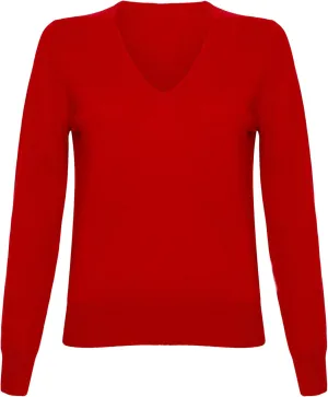 Lona Scott Womens Cashmere V Neck Sweater