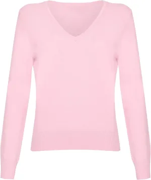 Lona Scott Womens Cashmere V Neck Sweater