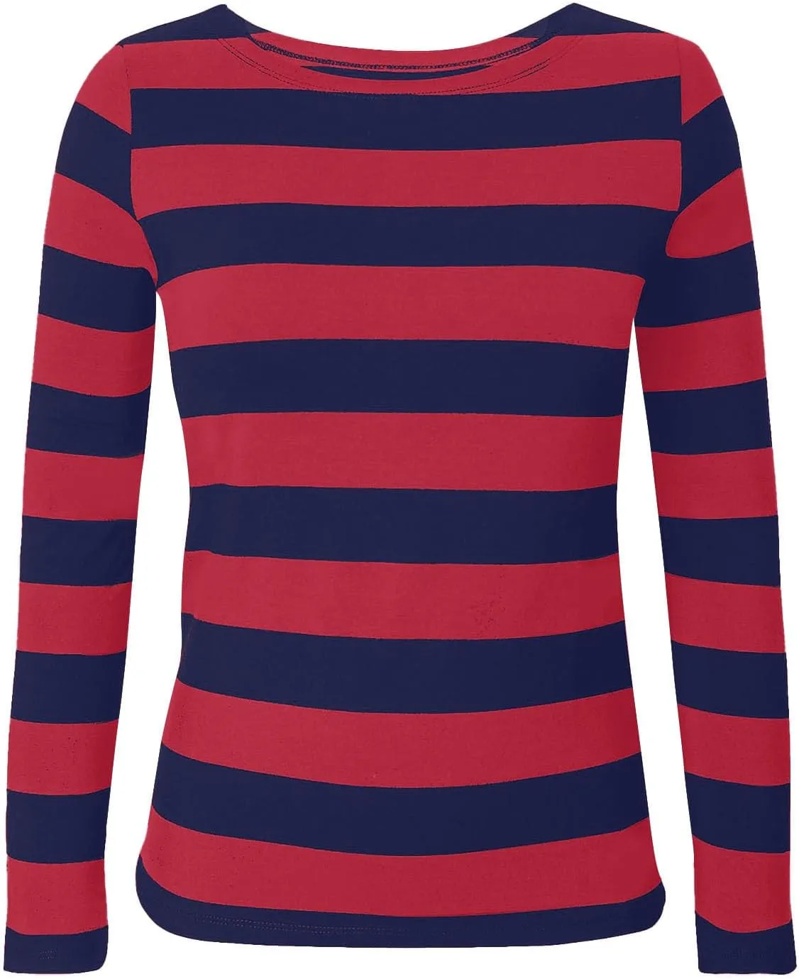 Long Sleeve Sweatshirt Crewneck Striped Colour Block Casual Pullover Top Fashion Fall Lightweight Fleece Shirt