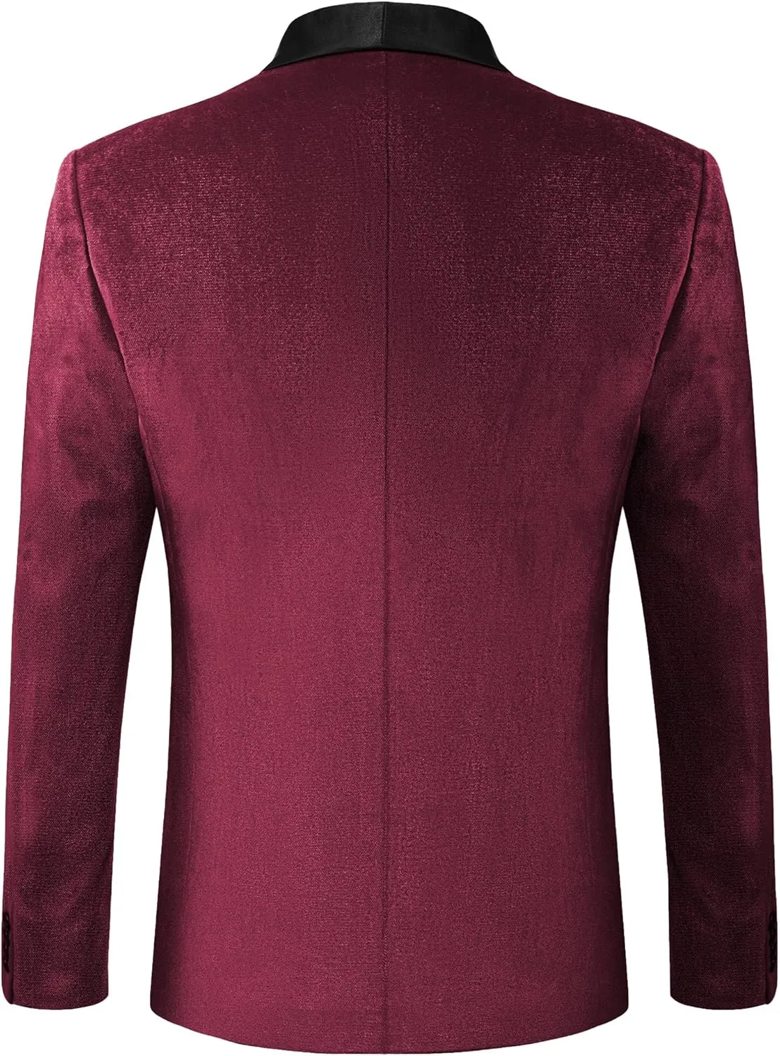 MAGE MALE Men's Velvet Slim Fit Suit Blazer Jacket Shawl Lapel One Button Dinner Prom Wedding Tuxedo