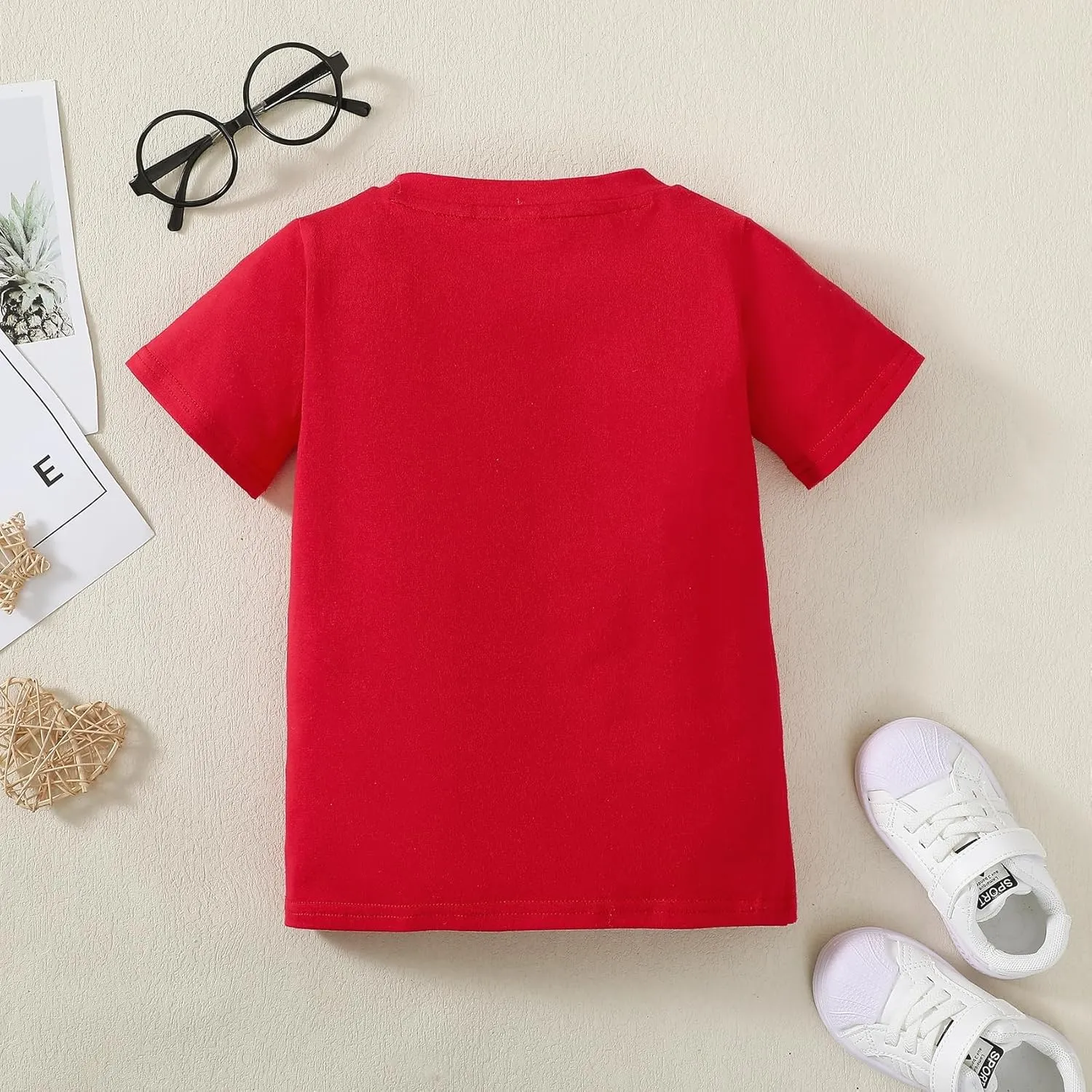 Magic Park 6M-7Y Baby Short Long Sleeve Tee Shirt Toddler T-Shirt Kids Solid Color Tops Boy Girl Casual Blouse