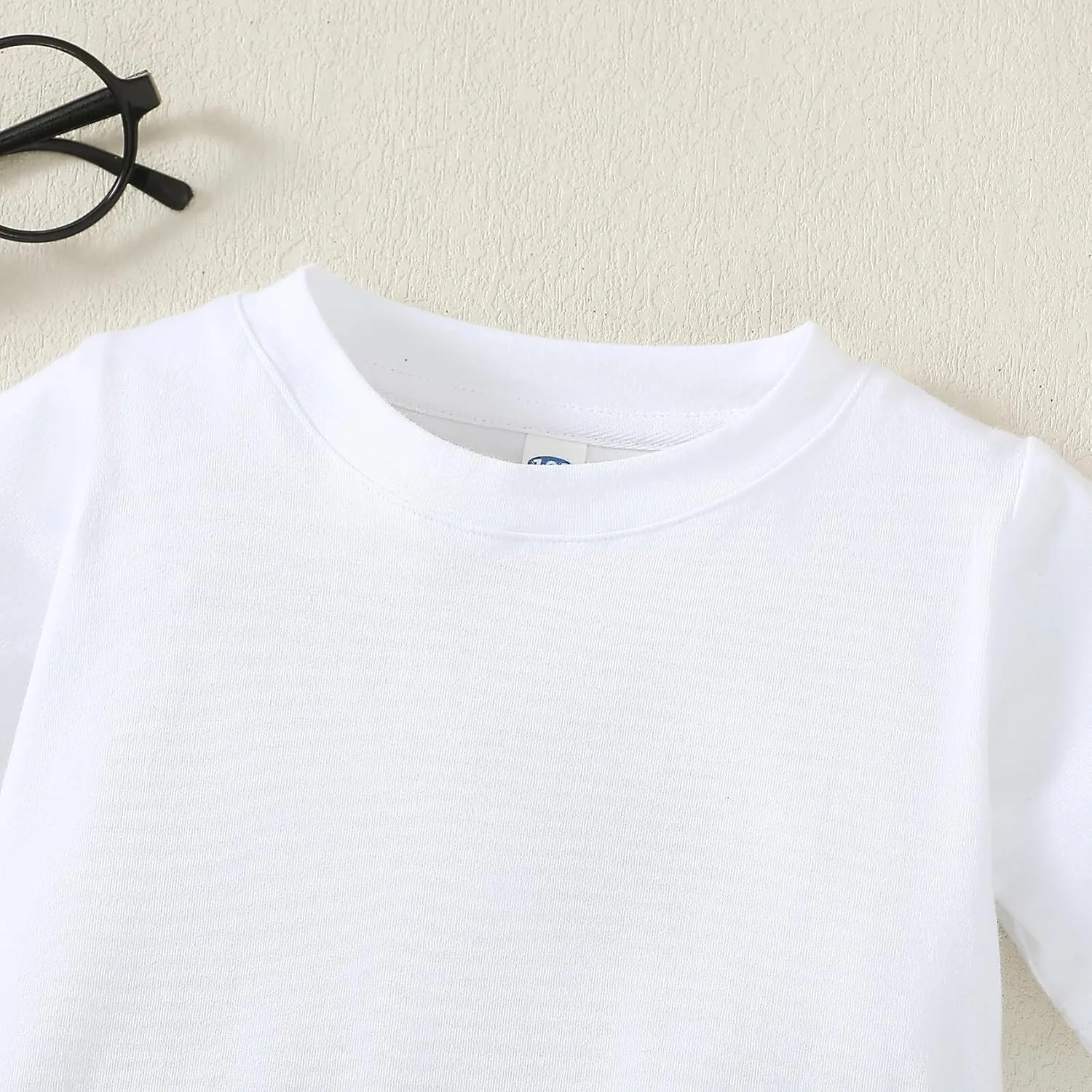 Magic Park 6M-7Y Baby Short Long Sleeve Tee Shirt Toddler T-Shirt Kids Solid Color Tops Boy Girl Casual Blouse