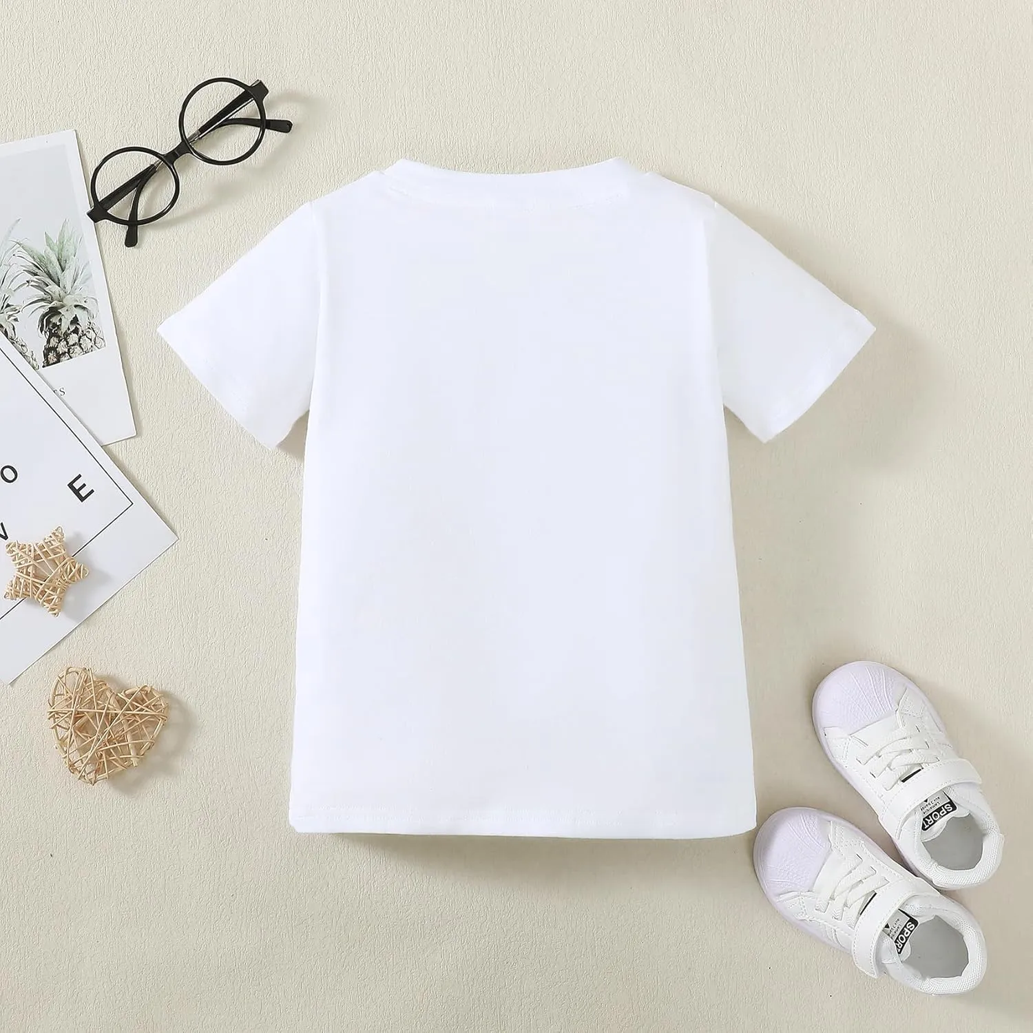 Magic Park 6M-7Y Baby Short Long Sleeve Tee Shirt Toddler T-Shirt Kids Solid Color Tops Boy Girl Casual Blouse