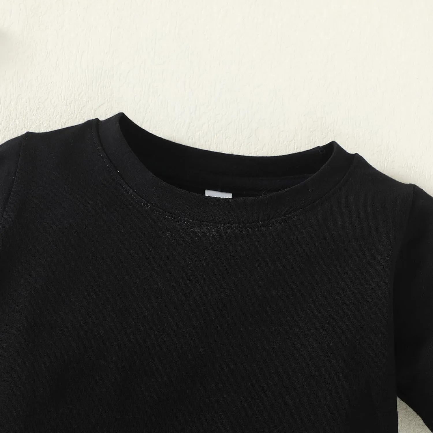 Magic Park 6M-7Y Baby Short Long Sleeve Tee Shirt Toddler T-Shirt Kids Solid Color Tops Boy Girl Casual Blouse