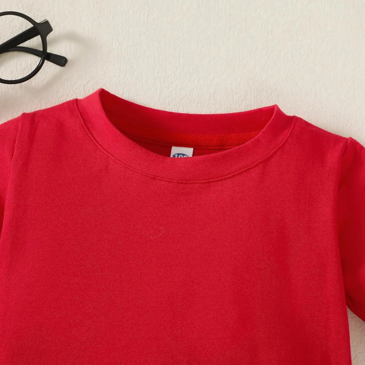 Magic Park 6M-7Y Baby Short Long Sleeve Tee Shirt Toddler T-Shirt Kids Solid Color Tops Boy Girl Casual Blouse