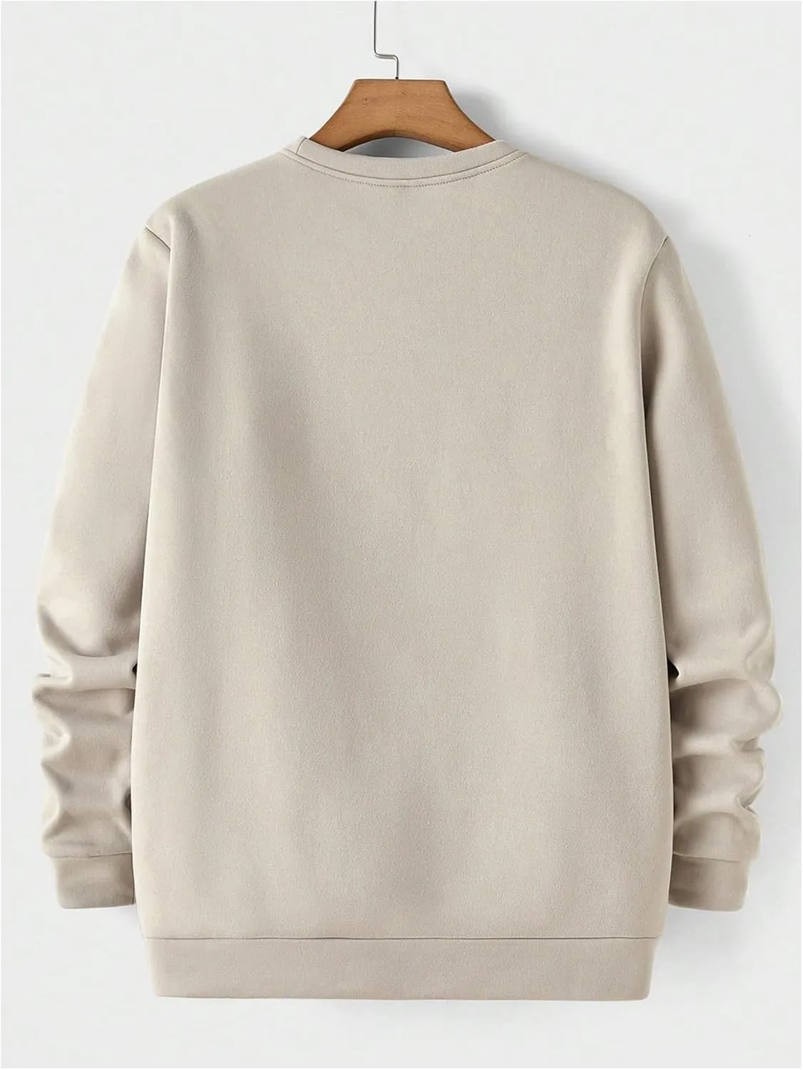 MakeMeChic Men's Casual Crewneck Cartoon Dinosaur Graphic Pullover Sweatshirt
