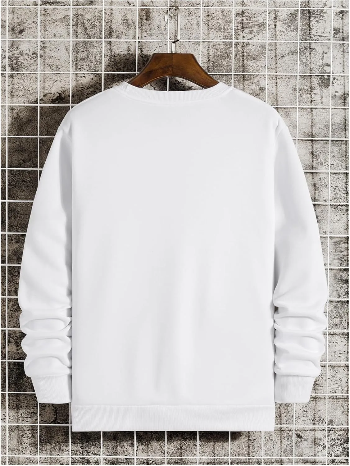 MakeMeChic Men's Casual Crewneck Cartoon Dinosaur Graphic Pullover Sweatshirt