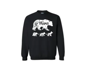 Mama Bear Sweatshirt with Kids Names, Custom Mama Sweatshirt, Graphic Women's Mother Bear Sweatshirt, Mothers Day Sweatshirt, Personalized Mama Bear Sweatshirt, Birthday Mama Sweatshirt (Sweatshirt)