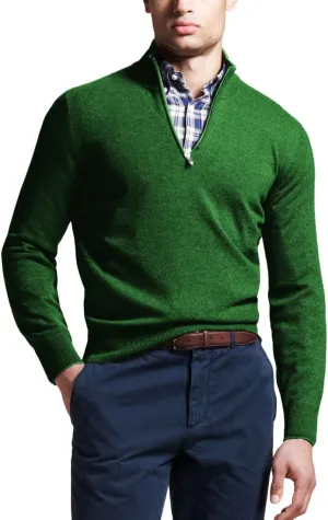 Men's 100% Cashmere V-Neck Sweater