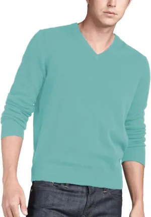 Men's 100% Cashmere V-Neck Sweater