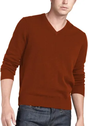 Men's 100% Cashmere V-Neck Sweater