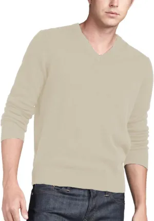 Men's 100% Cashmere V-Neck Sweater