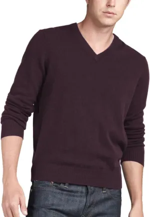 Men's 100% Cashmere V-Neck Sweater