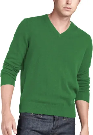 Men's 100% Cashmere V-Neck Sweater