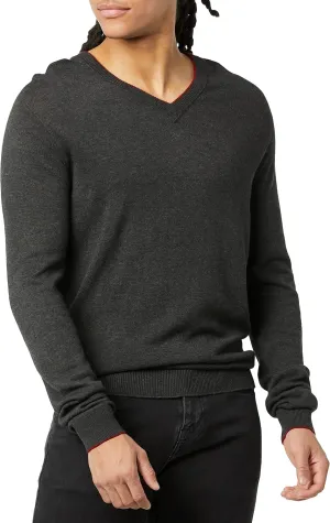 Men's 3D Fine Gauge V-Neck Sweater